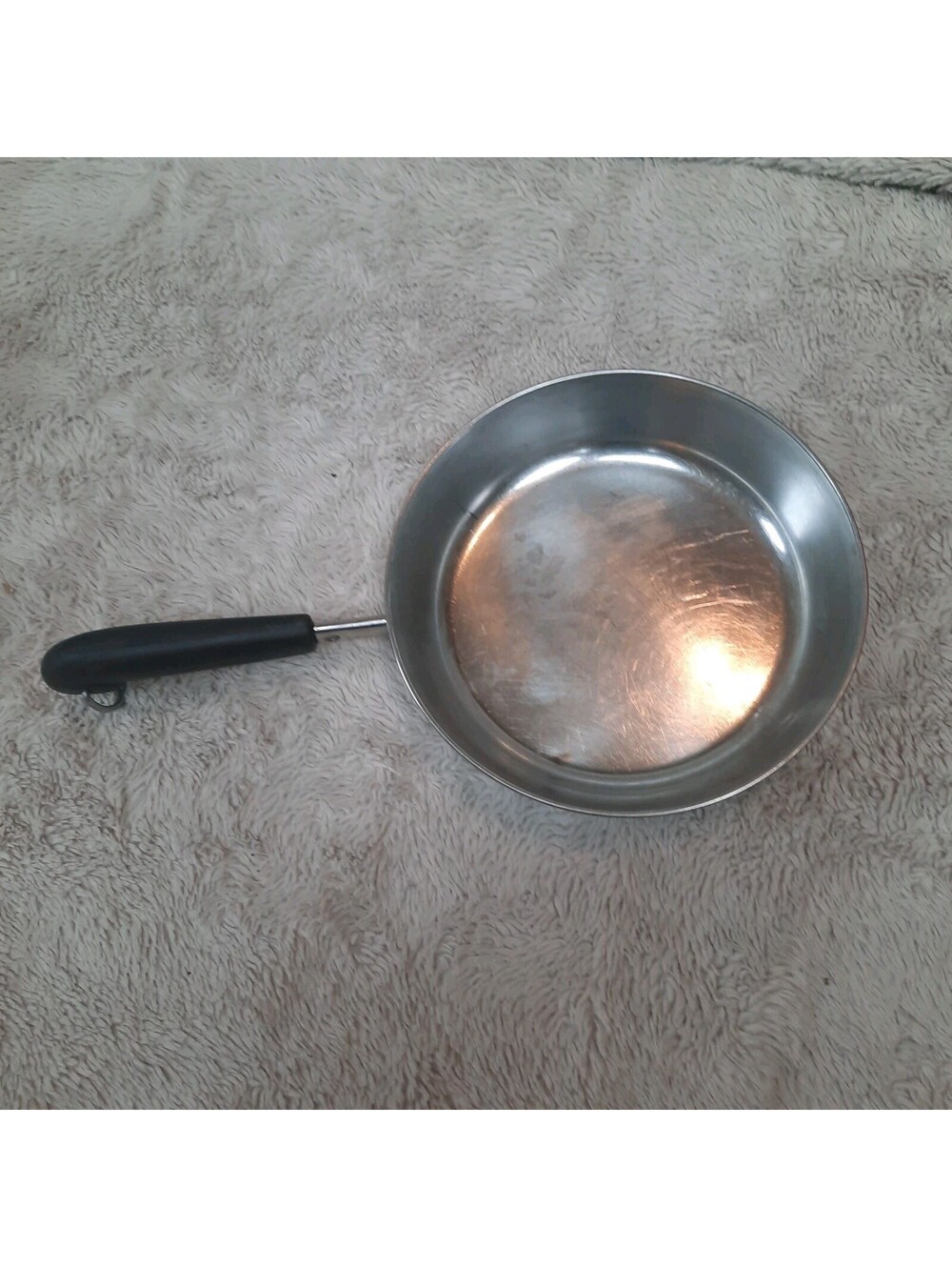 VINTAGE REVERE WARE COPPER CLAD BOTTOM 8" INCH SKILLET FRYING PAN CLINTON  NOLID
